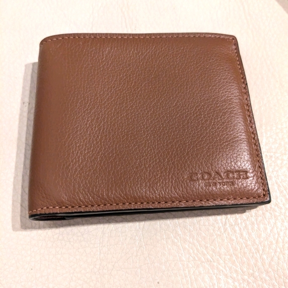 Coach mens compact Sport calf leather wallet - Picture 7 of 16
